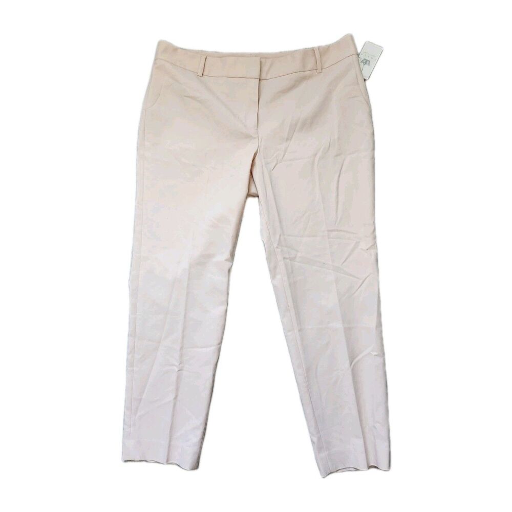NWT CHAUS New York Womens Ankle Pants Size 16 Beige Blush Slim Stretch Dress